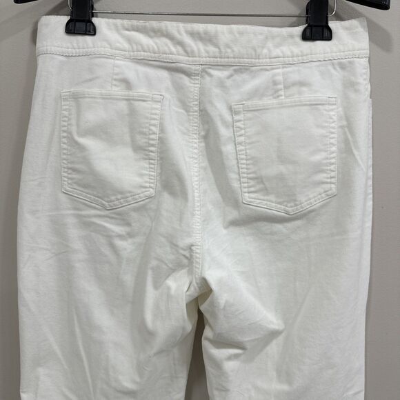 Chico's White Corduroy Pants Size 2.5 14 Women's Bootcut Cotton Stretch Mid Rise - Picture 4 of 9